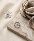 Elegant Wave Silver Ring