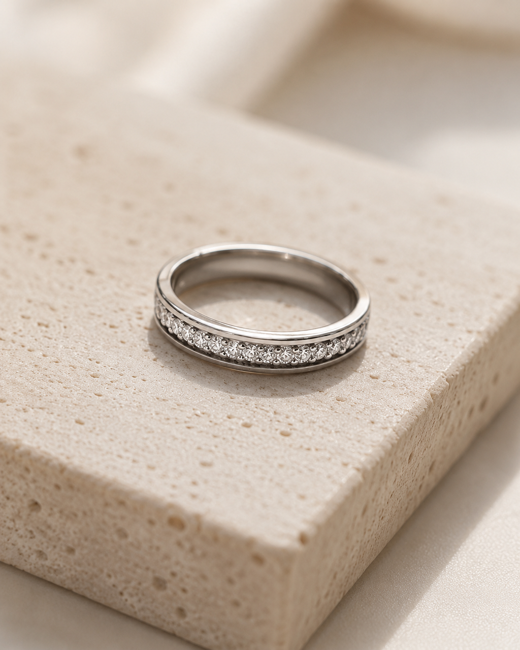 Classic Sterling Silver Eternity Band - Minimalist Everyday Wear